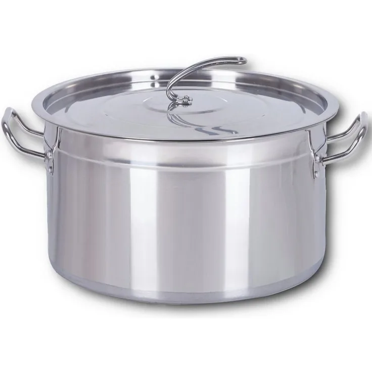 HOOZ Suppentopf Gastronomie Kochtopf Ø 30x20 cm 15 Liter – Großer Universalkochtopf, Edelstahl (XXL Partytopf 15 l mit Deckel, 2-tlg, Induktionsgeeignet, inkl. Deckel und innenliegender Messskala), Großvolumiger Gastro-Topf – für Großküche & Feiern mit...
