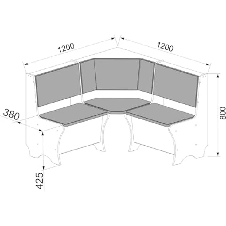Rodnik Eckbankgruppe Ecuador, (Set, 4-tlg), mit Staufächer, kompakt, klein, platzsparend – Bild 5