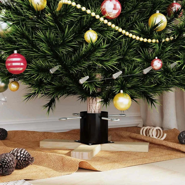 vidaXL Weihnachtsbaumständer 1.73 Schwarz 50 x 50 x 16 cm 42019196 – Bild 3