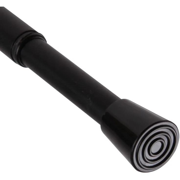 Verstellbare Vorhangstange - Spannstange zum Klemmen Schwarz Ø10/13 mm 80-125 cm
