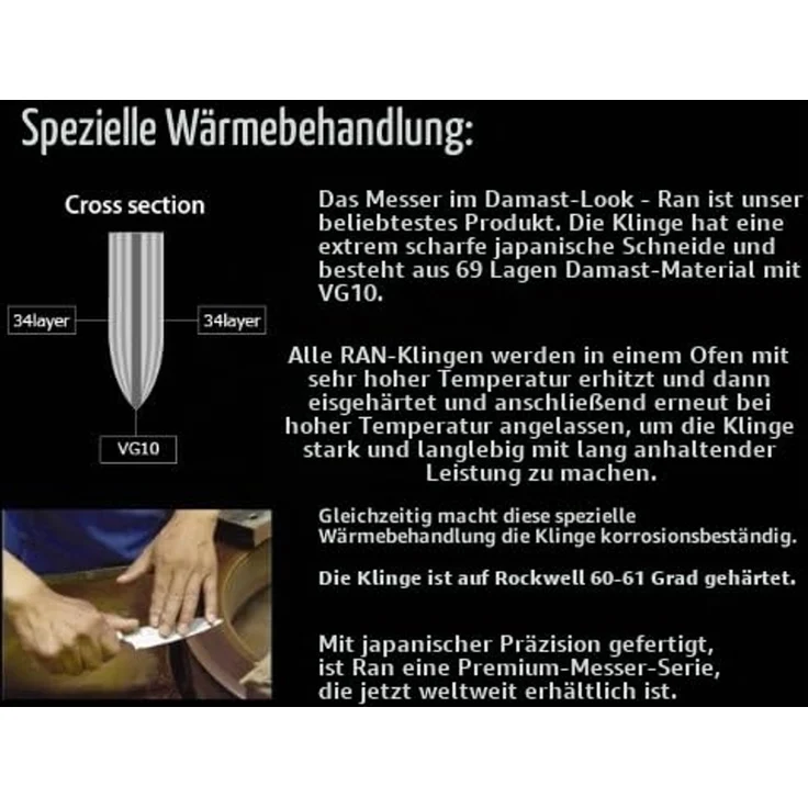 Yaxell Ran 69 Universalmesser 12,0 cm – Bild 6