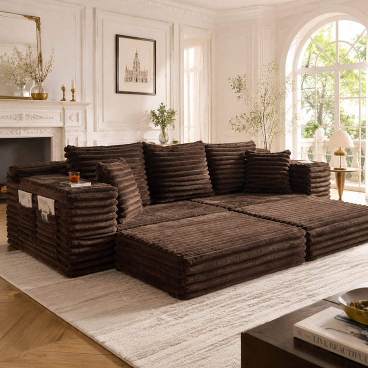 ZUBALIYA Schlafsofa 98x87 cm, mit Stauraum, mit Treppe, mit Leiter, mit Cordbezug, mit Schaumstoffpolsterung, Rot – Bild 9