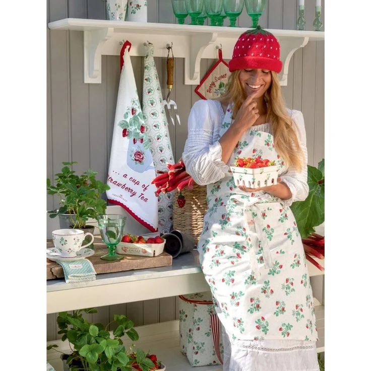 Greengate Geschirrtuch 50x70 cm Berry white 100 % Baumwolle – Bild 3