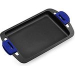 BRA Advanced Glatte Grillplatte, 40 cm, Aluminiumguss mit Antihaftbeschichtung, ohne PFOA, super verstärkt für hervorragende Leistung und hohe Kratz- und Abriebfestigkeit, induktionsgeeignet,