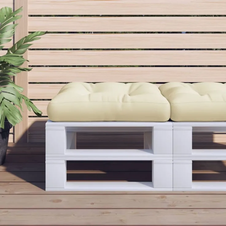 Palettensofa-Kissen Creme 60 x 60 x 12 cm