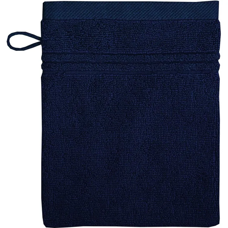 Bio Baumwolle Handtücher - alle Größen & Trendfarben Waschhandschuh, 16x21 cm, marine