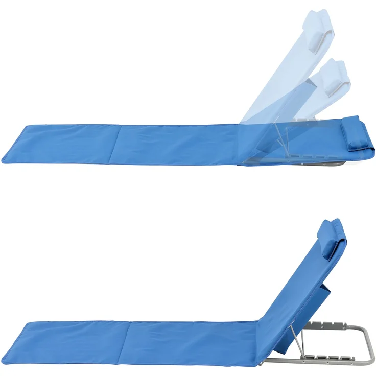 en. casa 'Donostia' Strandmatte, 2er Set, Stahl/Polyester Blau, 143x48 cm – Bild 5