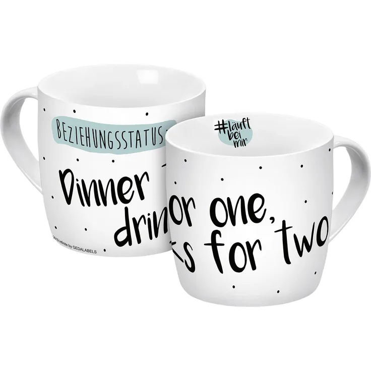GEDA GEDA Tasse Dinner for one Porzellan 300ml