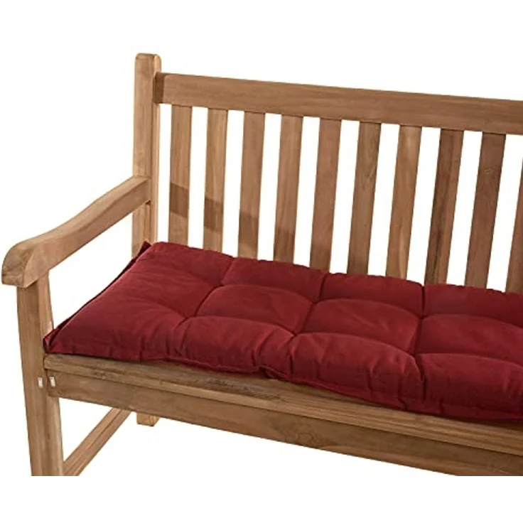 Sun Garden Bankauflage Gartenbank Naxos 120 cm 50318-300 dunkelrot 120 x 49 x 6 cm Sun Garden, (1 St) – Bild 1