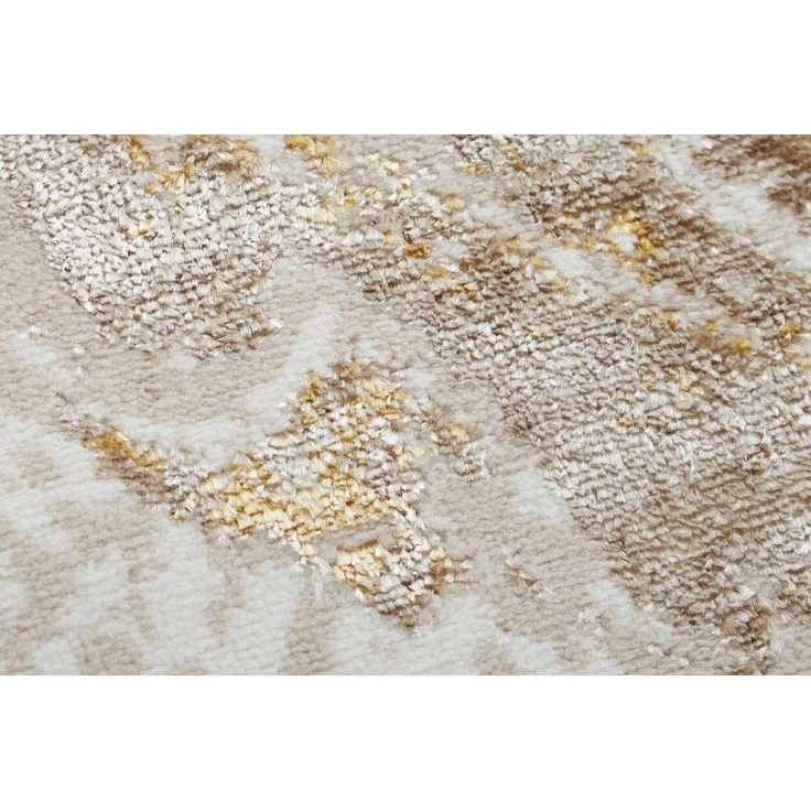 Tapiso Designteppich CRYSTAL, rund, Höhe: 8 mm, Kurzflor, elegante Linien mit Glanzeffekt, Wohnzimmer, Schlafzimmer – Bild 3