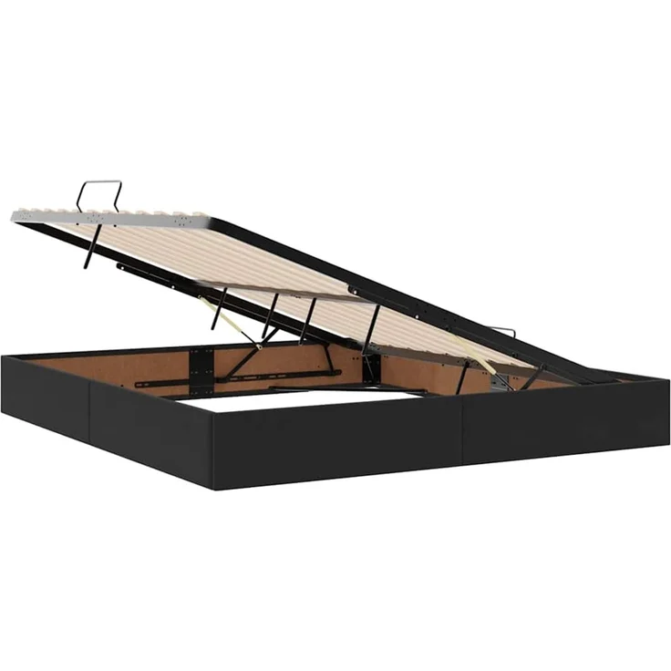vidaXL Aufbewahrungsbett mit Matratze Schwarz 160 x 200 cm Samt 3372101 – Bild 6