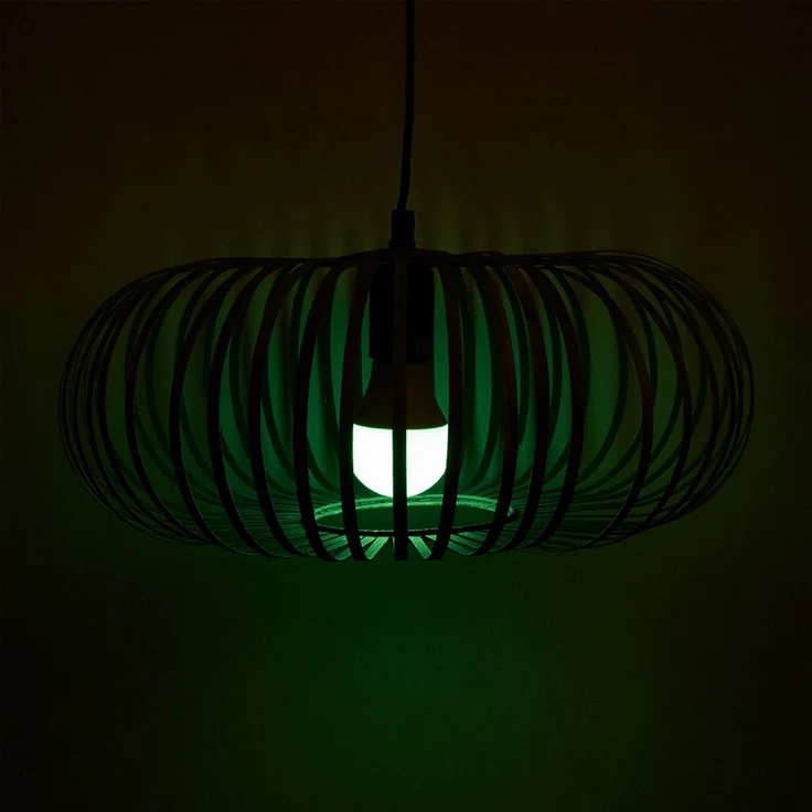 RGB LED Pendelleuchte, dimmbar, Fernbedienung, H 150 cm – Bild 5