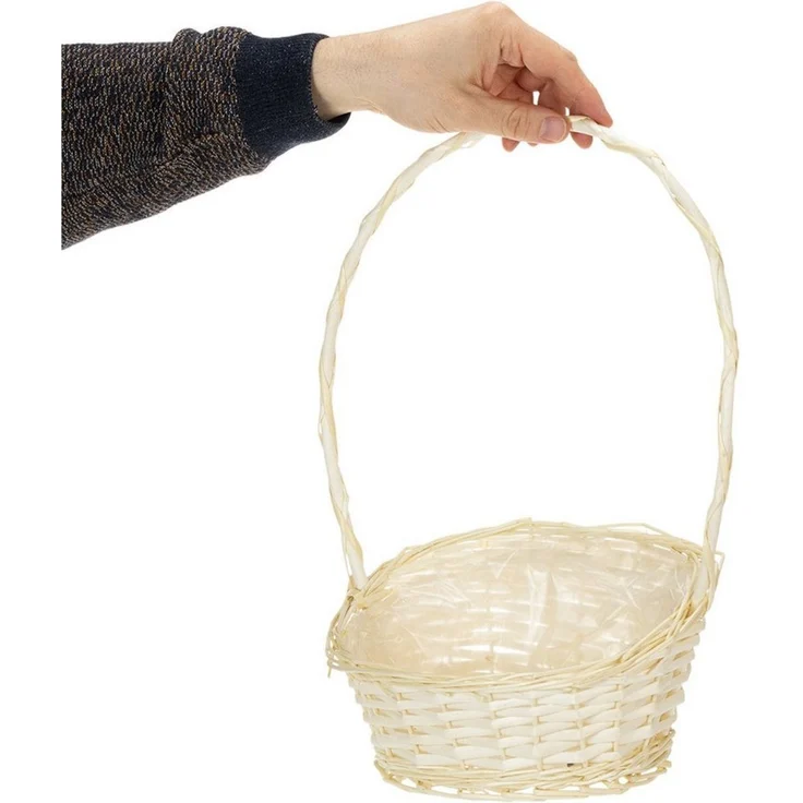 Florists Products Dekokorb Präsentkorb mit Henkel aus Holz fürs Bepflanzen und Dekorieren – Bild 1
