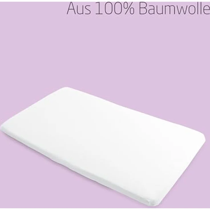 Maxi-Cosi Spannbetttuch 2er Pack für Reisebett Iris 2, atmungsaktive Baumwolle, weiß – Bild 3