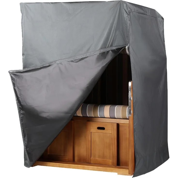 Strandkorb Schutzhülle - bene living - 128 cm - Prestige Protect Größe L - dunkelgrau - witterungsbeständig + atmungsaktiv