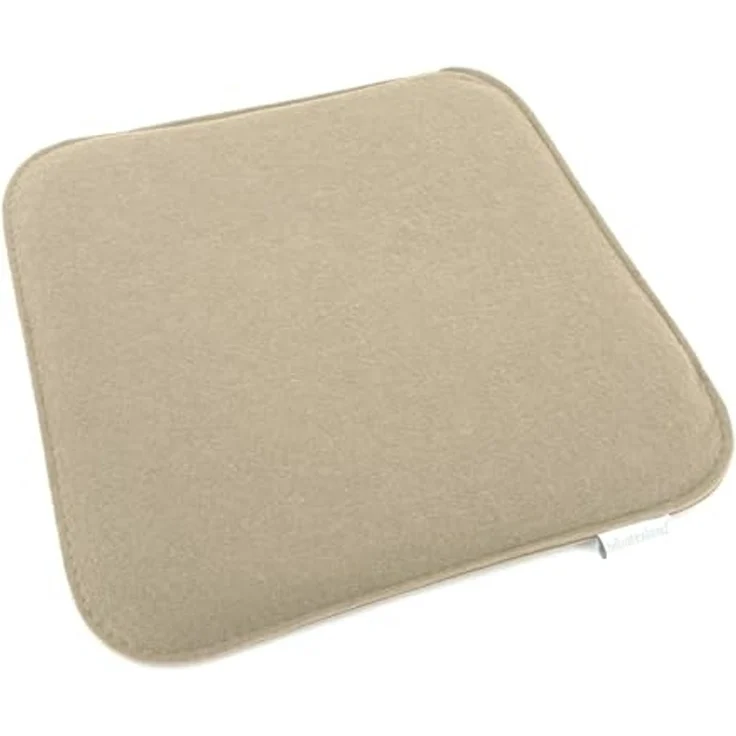 heimtexland Â® Sitzkissen Set Filz Stuhlkissen Stuhlauflage Filzkissen Stuhl Polster Kissen Typ631 2er Set 35 x 35 cm Eckig Sand – Bild 2
