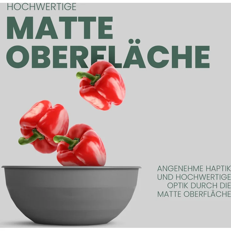 Kunststoff Schüssel Plastikschüssel - BPA Frei ( Ø25,5cm ) Grau 1er-Pack – Bild 7