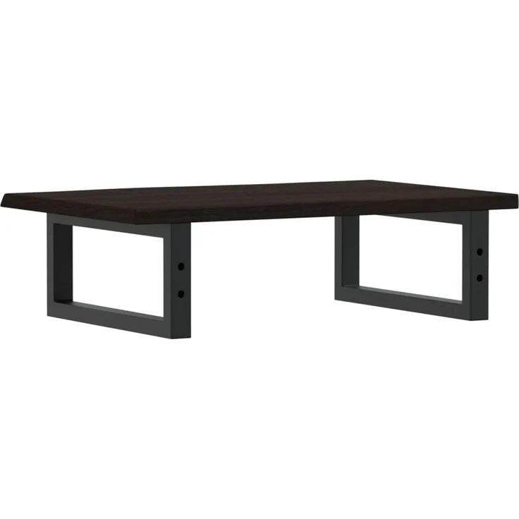 vidaXL Waschtischplatte mit Halterung Stahl und Massivholz Eiche 3302581 – Bild 6