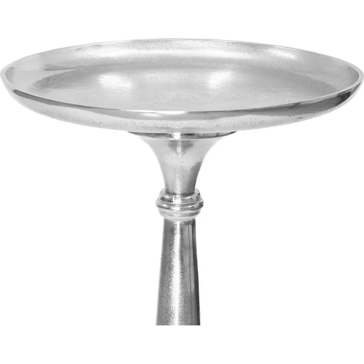 Dekosäule silber Metall Säule 78cm Blumensäule Kerzenständer Deko Beistelltisch – Bild 3