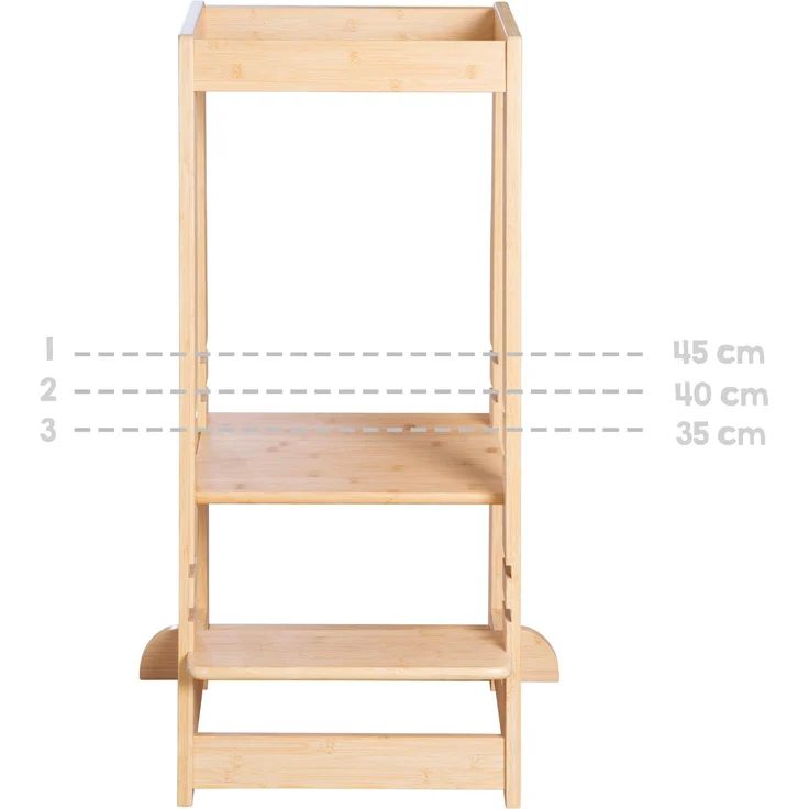 roba Lernturm - FSC® zertifiziert - ab 12 Monaten - HxBxT: 88 x 54x 43,5 cm - Bambus – Bild 8
