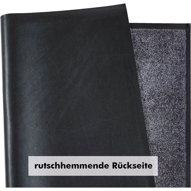 Andiamo 'Super Wash & Clean' Fußmatte, Made in Belgium, rechteckig, Höhe: 7 mm, rutschhemmend, waschbar, Grau, 90 x 150 cm (Rechteckig) – Bild 3