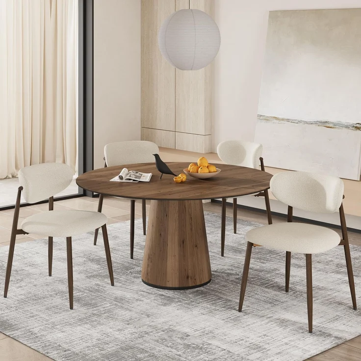 COLAMY Küchenstuhl Esszimmerstühle 4er Set, Moderne Polsterstuhl Essstühle mit Fester Rückenlehne, Stoff Esszimmerstühl mit Metallbeinen für Esszimmer, Küche, Restaurant, Beige