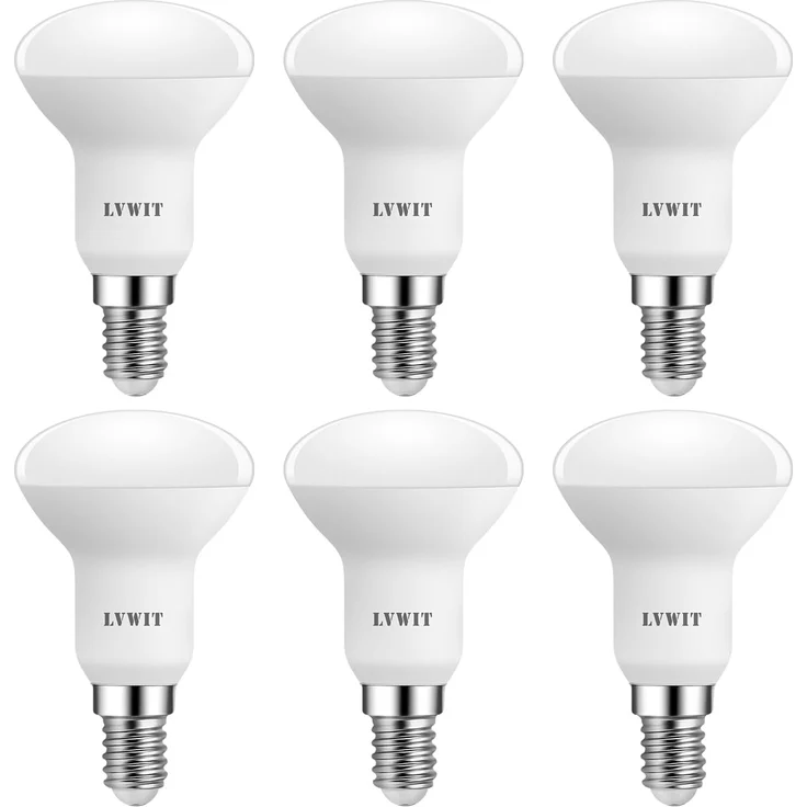 LVWIT 6er Pack E14 LED Lampe Warmweiss 4.9W, Reflektorlampe 470 lm, 2700K, E14 LED Reflektor R50 Strahler ersetzt 40W Glühbrine