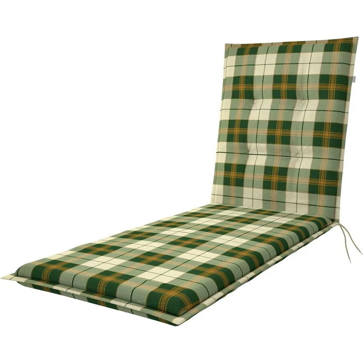 Doppler Rollliege Spot 195 x 60 x 5 cm Beige-Grün-Kariert