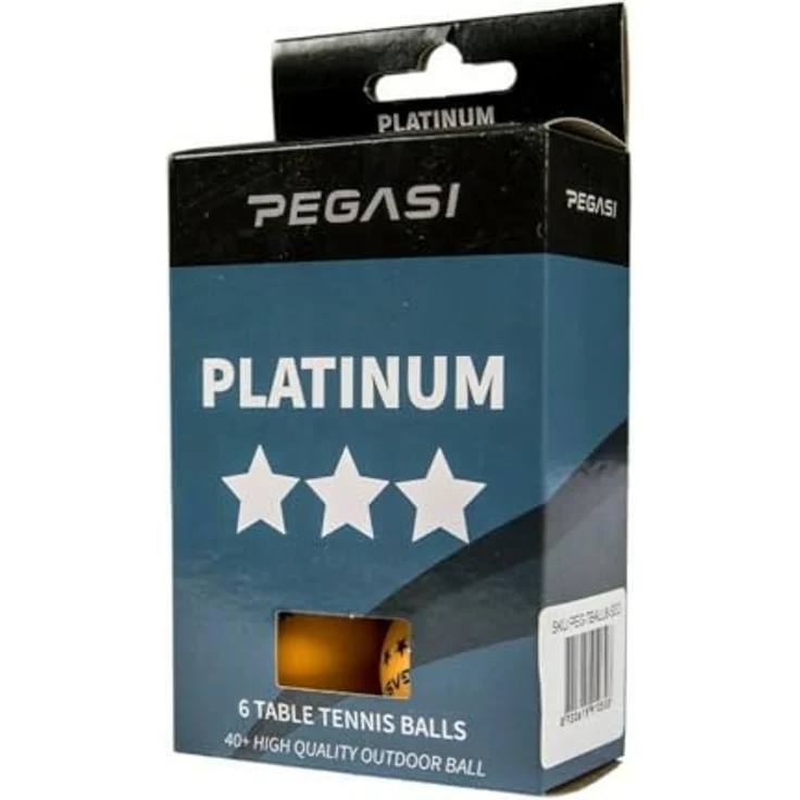 Pegasi 3-Sterne Tischtennisbälle 6Stk. Orange – Bild 4