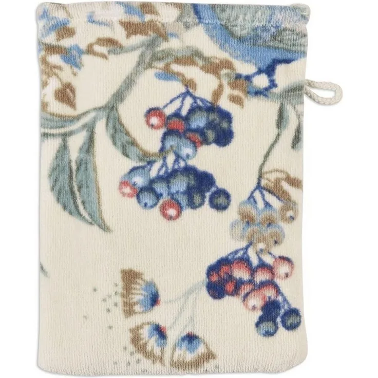 PiP Studio Waschhandschuh Secret Garden Waschhandschuh whiteblue 16x22cm (1 Stück), (325861)