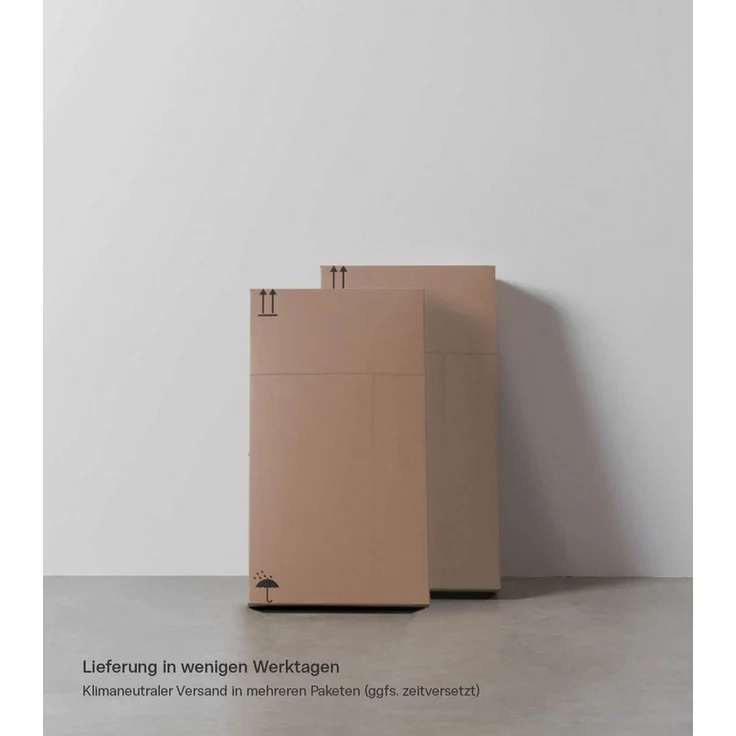 mokebo Hochschrank Der Kapitän (180 x 33 x 34 cm, in Kaschmir, mit 5 Einlegeböden) hoher Badschrank, Badezimmerschrank, Badregal in Beige Grau – Bild 3