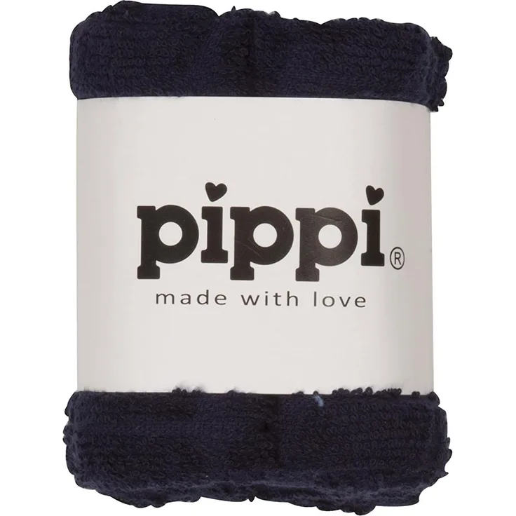 Pippi 4-er Set Frottee-Waschlappen Waschtücher 4 Stück in navy