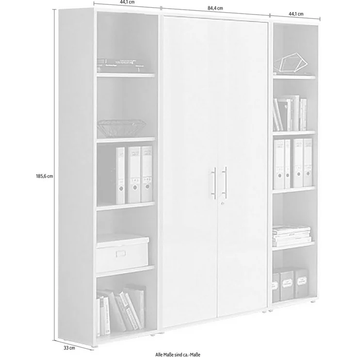 BMG Möbel Büromöbel-Set Tabor Office, (Set, 2-tlg) – Bild 2