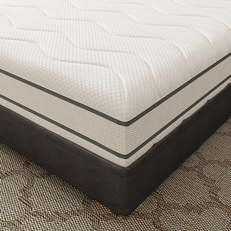 EGO Home Matratze 90x200 cm Härtegrad H2/H3 7-Zonen Kaltschaummatratze mit Gel Memory Foam, Höhe 16cm Wendematratze, Rollmatratze Erholsamen Schlaf, Rückenschoner, Weicher Bezug, Öko-TEX Zertifiziert – Bild 2
