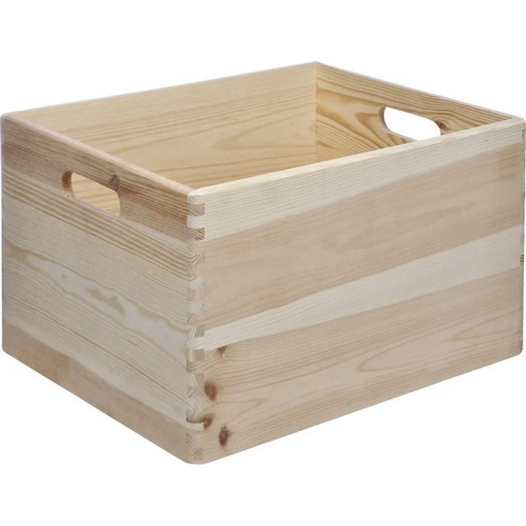 Trend Line Stapelbox, Holz natur, 30 x 40 x 23 cm – Bild 2