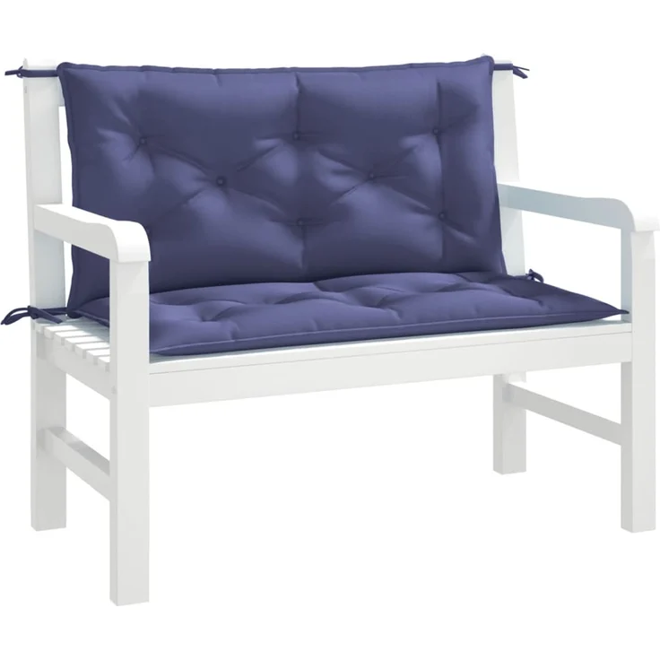vidaXL Gartenbank-Auflagen 2 Stk. Marineblau 100x50x7 cm Oxford-Gewebe 379043 – Bild 2