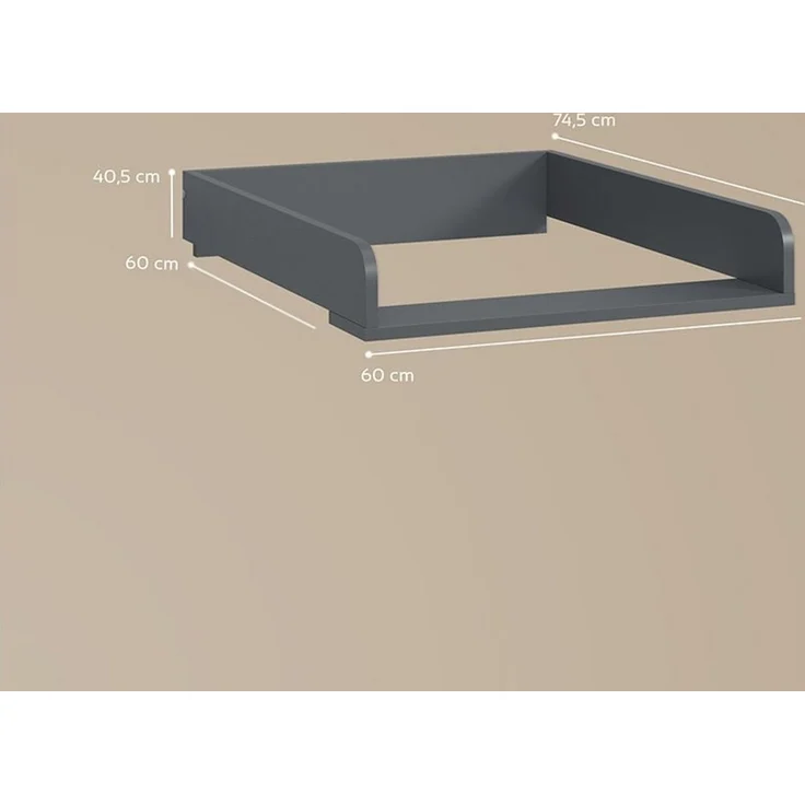 Livinity® Waschmaschinenumbauschrank Paolina, Anthrazit, 60 x 12.6 cm (1-St) – Bild 3