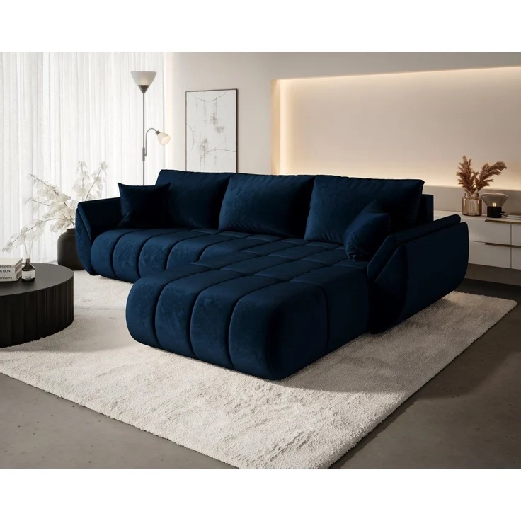 Kaiser Möbel Ecksofa TOKYO PREMIUM im Veloursstoff Monolith,Schlaffunktion und Bettkaste, Ecksofa, L-Form,Samtweiche Veloursoberfläche,Wasserabweisender Stoff Monolit – Bild 5