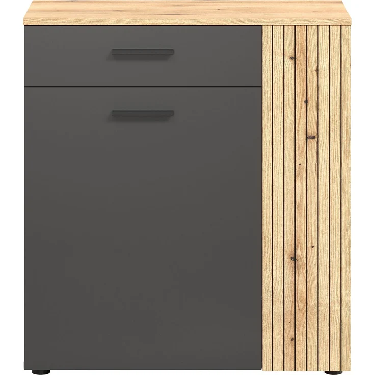 Schuhschrank Esteban in grau und Eiche Evoke 80 cm – Bild 1