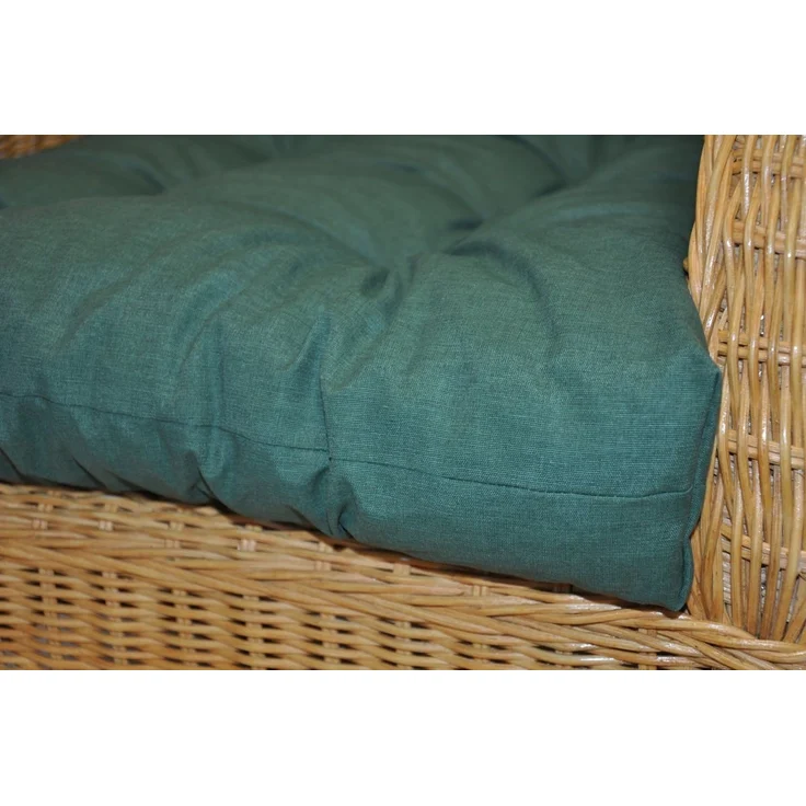 Rattani Sesselauflage Polster Kissen für Rattan Ohrensessel Rattansessel, Color dunkelgrün – Bild 3