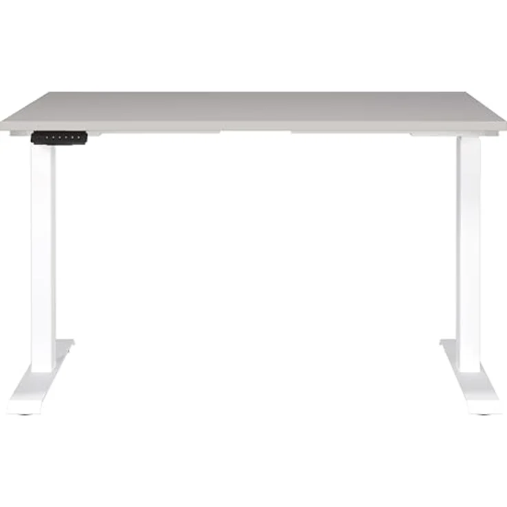 Germania Schreibtisch 7907-617, in Kaschmir/Weiß, EL. höhenverstellb, 120 x 120 x 80 cm (BxHxT) – Bild 4