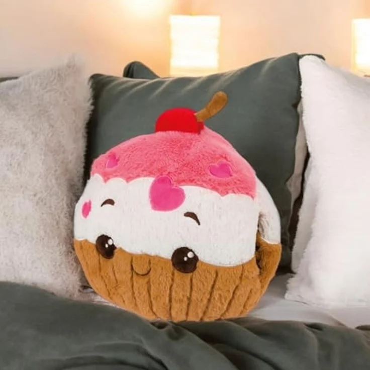 Noxxiez Kuschel-Kissen Handwärmer – Niedliches Kuscheltier für warme Hände Cupcake – Bild 6