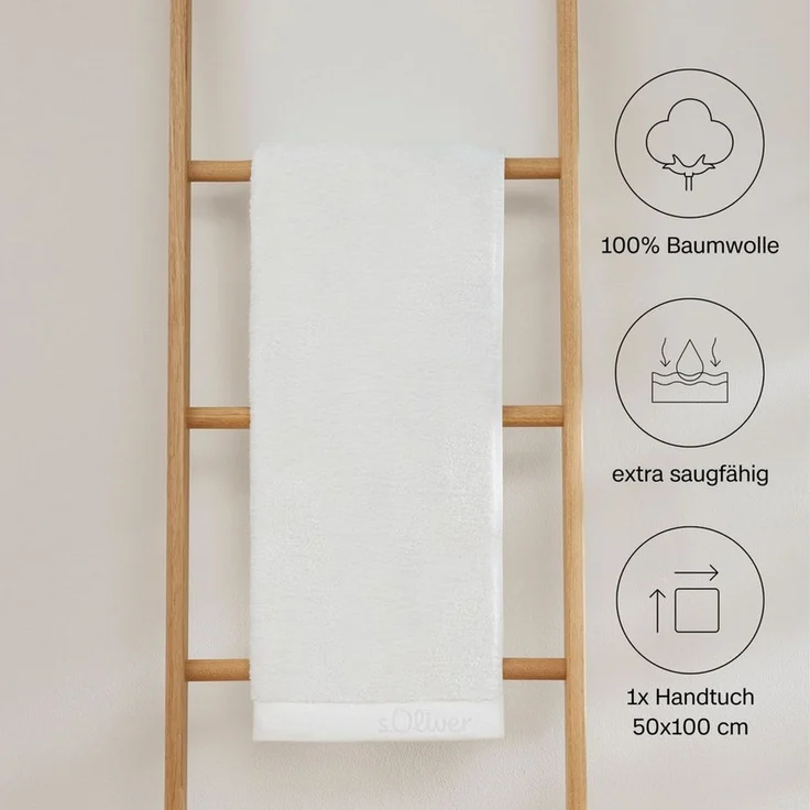 s.Oliver Handtuch s.Oliver, Premium Qualität, 600 gr/m², auch als Sets erhältlich, Walkfrottier (1-St), große Farbauswahl, auch als Duschtuch, Waschhandschuh, Gästetuch – Bild 2
