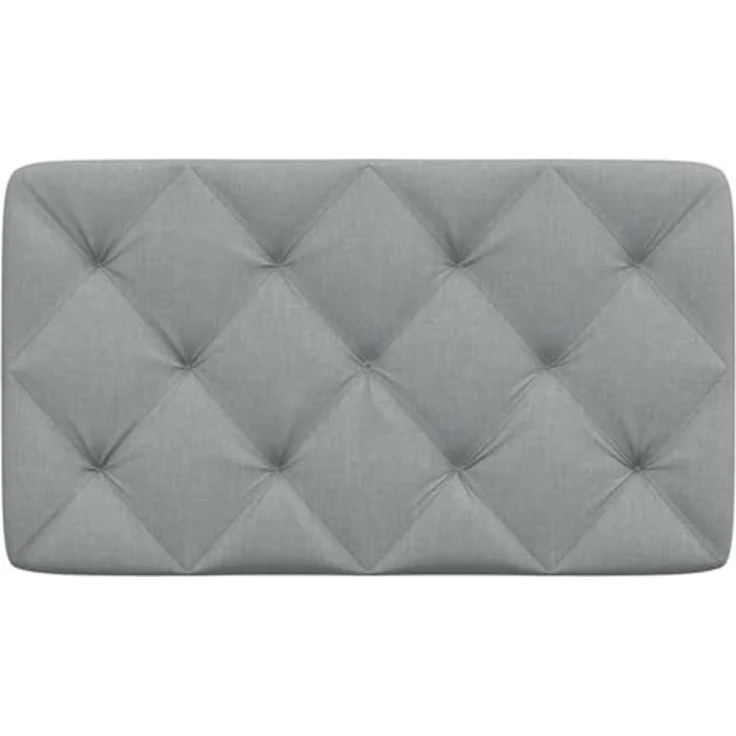 vidaXL Bett Kopfteil-Kissen Hellgrau 80 cm Stoff (1-tlg) – Bild 4