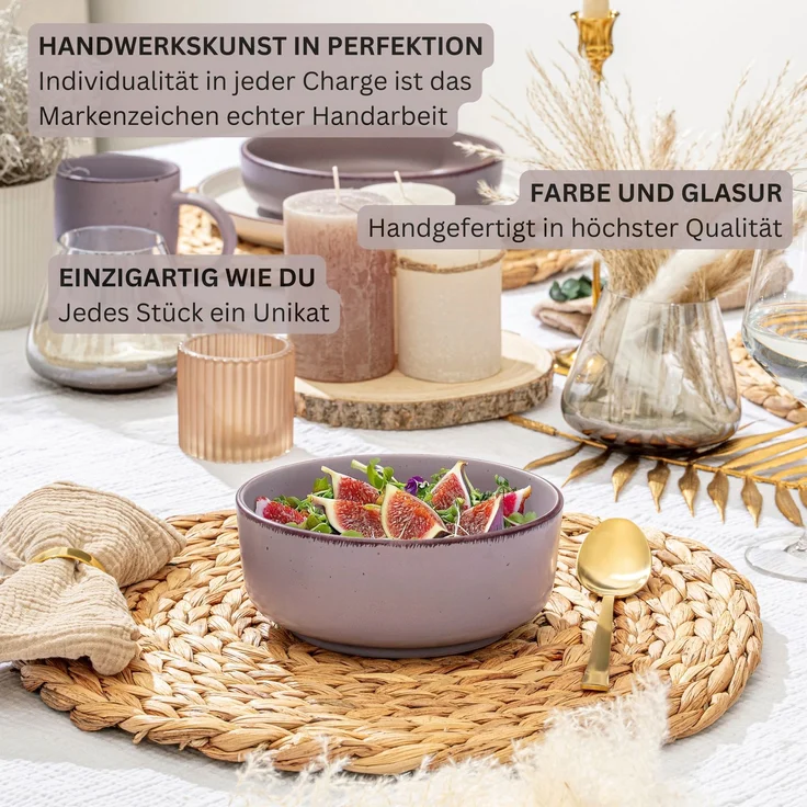 SÄNGER Steingut Schalen Bombay Meeresboden 4 teilig – Bild 4