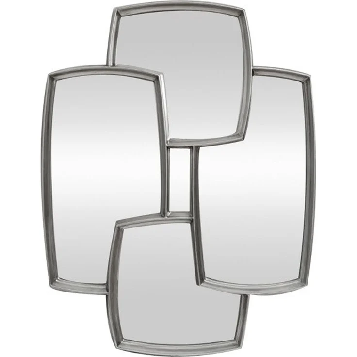 riess-ambiente Wandspiegel QUADRA 90cm silber – vier Spiegelflächen, variabel, Statement Piece (Einzelartikel, 1-St), Spiegel mit Mehrfachoptik – ideal für Flur, Wohn- oder Schlafzimmer – Bild 1
