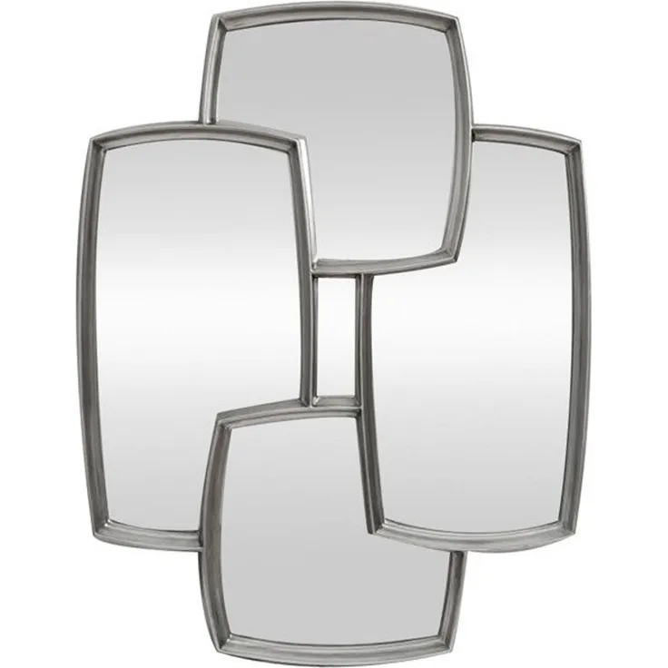 riess-ambiente Wandspiegel QUADRA 90cm silber – vier Spiegelflächen, variabel, Statement Piece (Einzelartikel, 1-St), Spiegel mit Mehrfachoptik – ideal für Flur, Wohn- oder Schlafzimmer