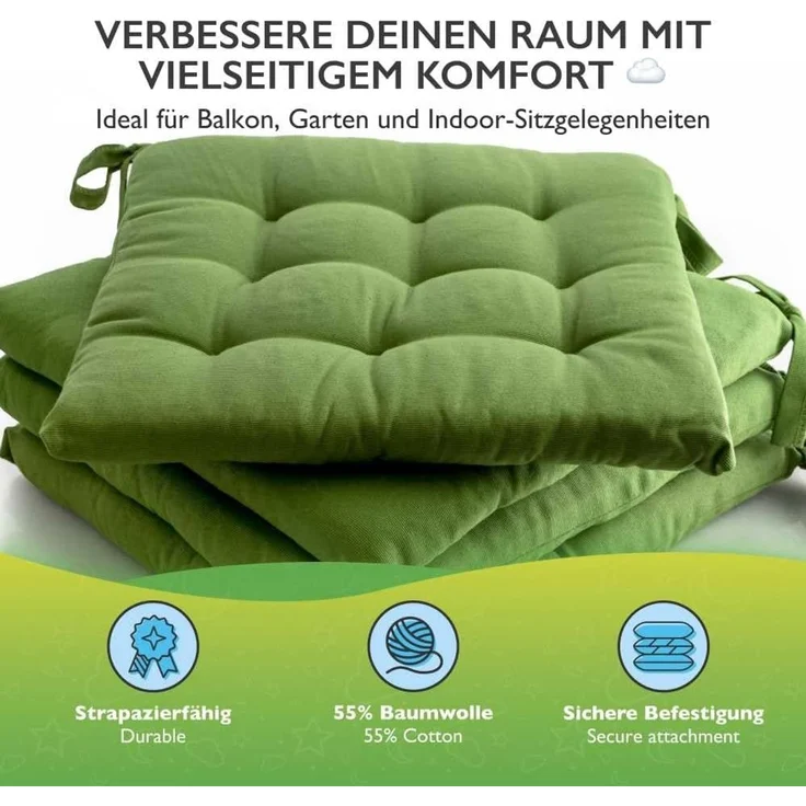 etérea Himmlische Qualität Sitzkissen etérea Sitzkissen Stuhlkissen Basic Auflage und – Bild 2