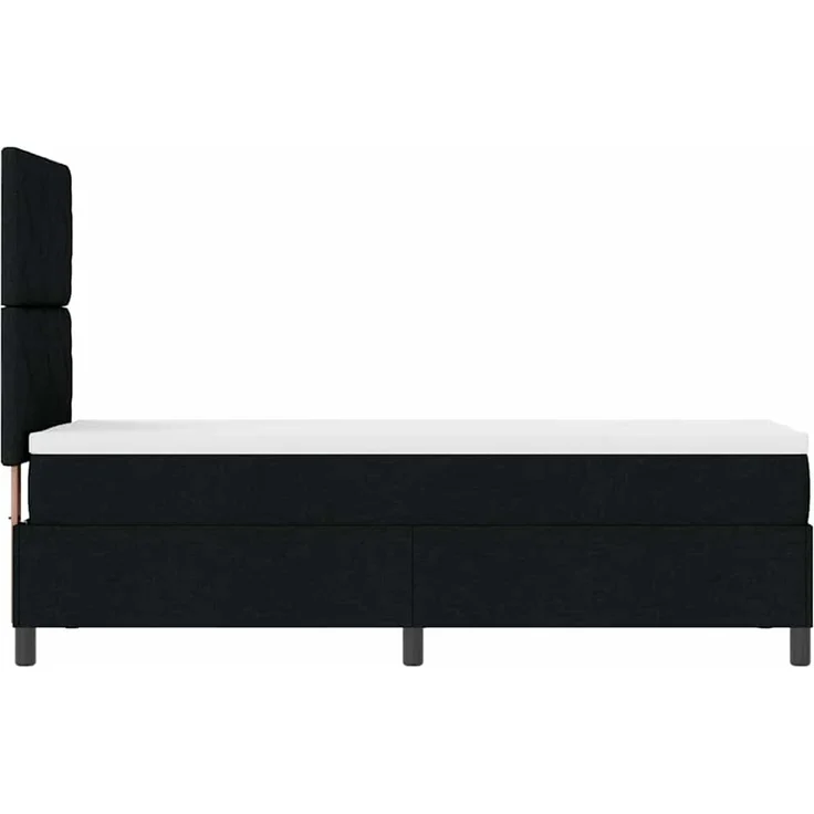vidaXL Boxspringbett mit LED-Lichtleisten Schwarz 80 x 200 cm Stoff 3342902 – Bild 9