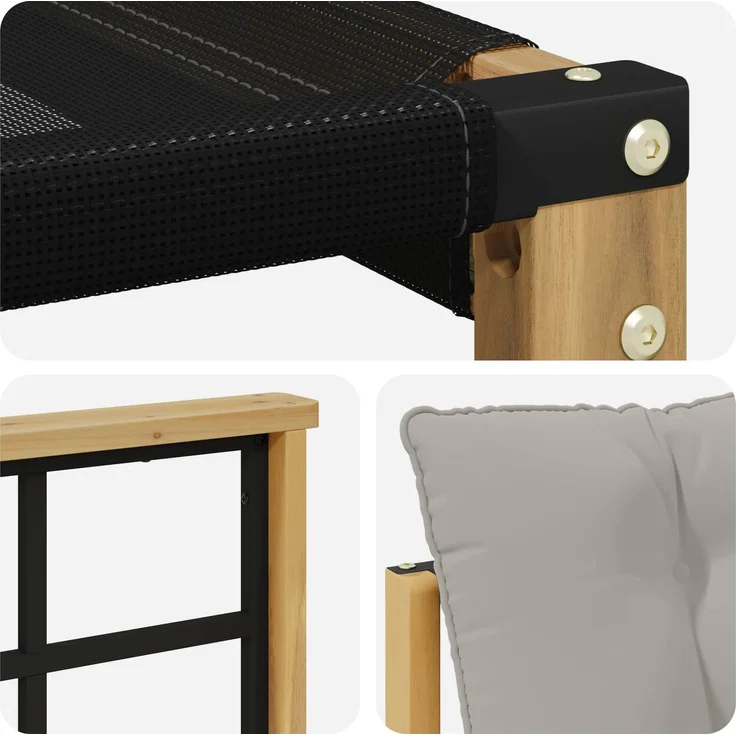 vidaXL Outdoor-Sofagarnitur 6 stk. 4-Sitzer Weiß und Hellgrau 3388617 – Bild 8